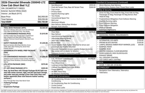 Photos of 2026 Chevrolet Silverado 2500HD LTZ for sale in Tulsa, OK at Jim Norton T-Town Chevrolet