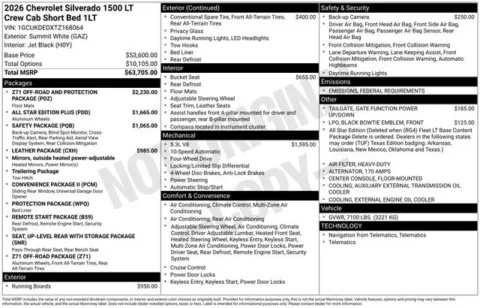 Photos of 2026 Chevrolet Silverado 1500 LT for sale in Tulsa, OK at Jim Norton T-Town Chevrolet