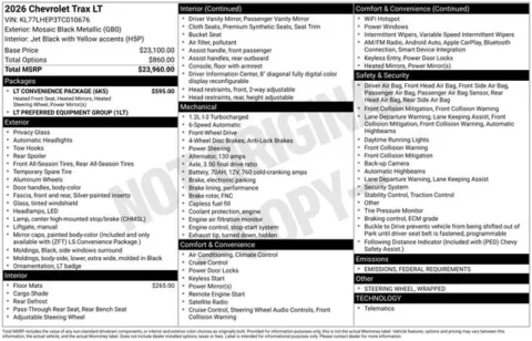 Photos of 2026 Chevrolet Trax LT for sale in Tulsa, OK at Jim Norton T-Town Chevrolet