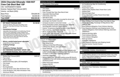 Photos of 2026 Chevrolet Silverado 1500 RST for sale in Tulsa, OK at Jim Norton T-Town Chevrolet