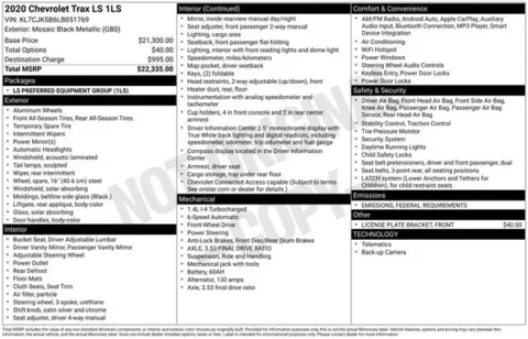 Another view of 2020 Chevrolet Trax LS for sale in Tulsa, OK at Jim Norton T-Town Chevrolet