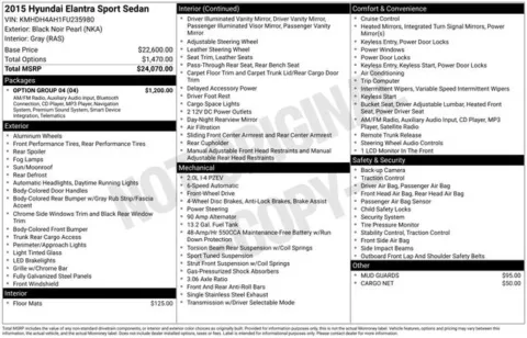 Black 2015 Hyundai Elantra Sport for sale in Tulsa, OK