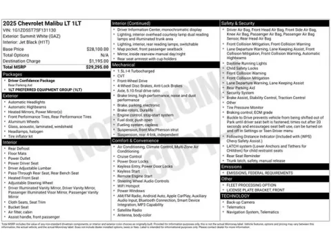 Another view of 2025 Chevrolet Malibu LT for sale in Tulsa, OK at Jim Norton T-Town Chevrolet