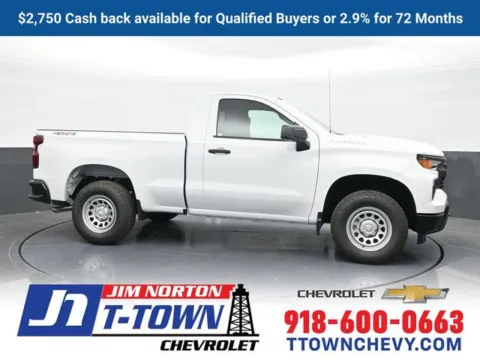 White 2026 Chevrolet Silverado 1500 WT for sale in Tulsa, OK