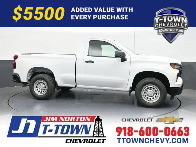 White 2026 Chevrolet Silverado 1500 WT for sale in Tulsa, OK