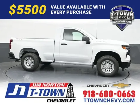 White 2026 Chevrolet Silverado 1500 WT for sale in Tulsa, OK