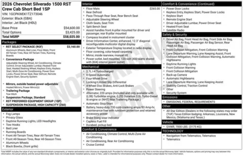 Photos of 2026 Chevrolet Silverado 1500 RST for sale in Tulsa, OK at Jim Norton T-Town Chevrolet