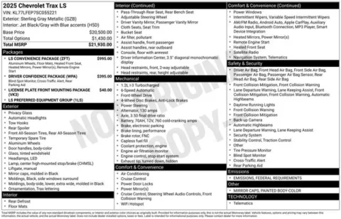 Photos of 2025 Chevrolet Trax LS for sale in Tulsa, OK at Jim Norton T-Town Chevrolet