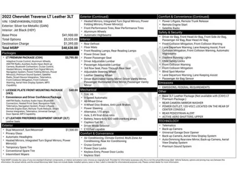 Another view of 2022 Chevrolet Traverse LT Leather for sale in Tulsa, OK at Jim Norton T-Town Chevrolet