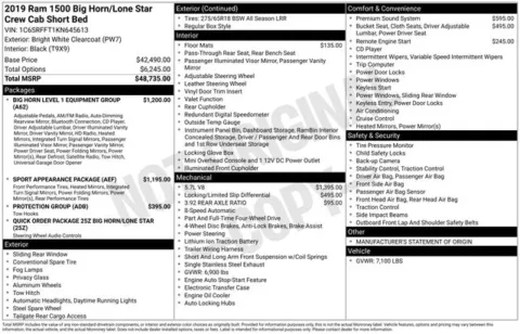 White 2019 Ram 1500 Big Horn/Lone Star for sale in Tulsa, OK