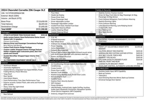 Another view of 2024 Chevrolet Corvette Z06 for sale in Tulsa, OK at Jim Norton T-Town Chevrolet