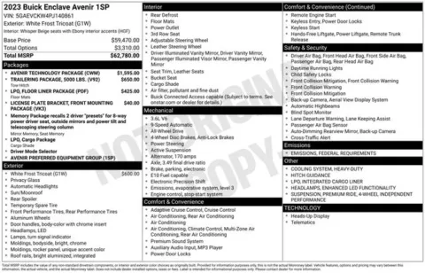 Another view of 2023 Buick Enclave Avenir for sale in Tulsa, OK at Jim Norton T-Town Chevrolet