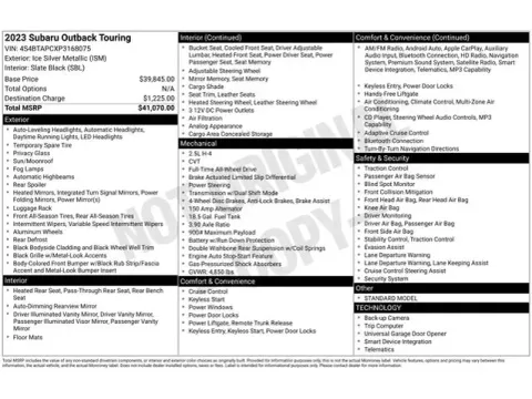 Another view of 2023 Subaru Outback Touring for sale in Tulsa, OK at Jim Norton T-Town Chevrolet