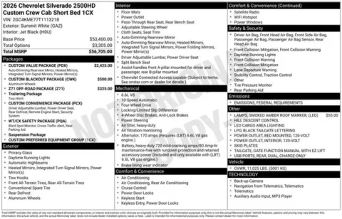 Photos of 2026 Chevrolet Silverado 2500HD Custom for sale in Tulsa, OK at Jim Norton T-Town Chevrolet