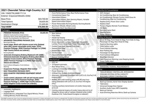 Another view of 2021 Chevrolet Tahoe High Country for sale in Tulsa, OK at Jim Norton T-Town Chevrolet