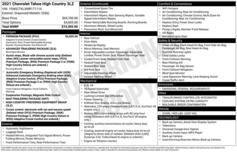 Another view of 2021 Chevrolet Tahoe High Country for sale in Tulsa, OK at Jim Norton T-Town Chevrolet