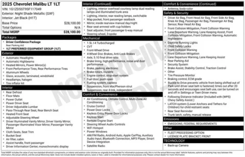 Another view of 2025 Chevrolet Malibu LT for sale in Tulsa, OK at Jim Norton T-Town Chevrolet