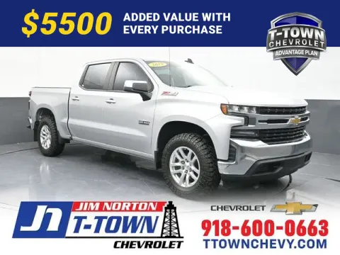 Silver 2019 Chevrolet Silverado 1500 LT for sale in Tulsa, OK