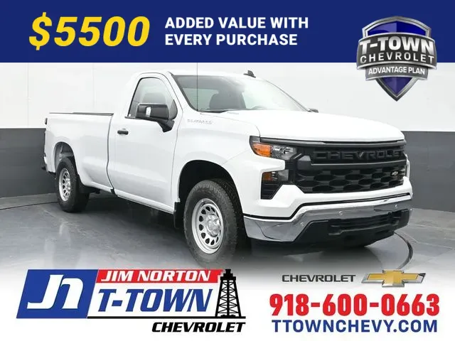 White 2026 Chevrolet Silverado 1500 WT for sale in Tulsa, OK