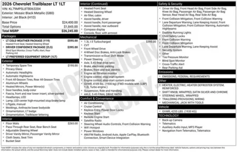 Photos of 2026 Chevrolet TrailBlazer LT for sale in Tulsa, OK at Jim Norton T-Town Chevrolet