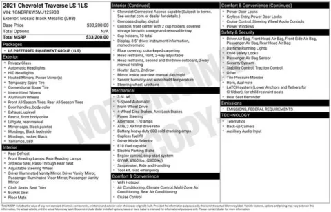 Black 2021 Chevrolet Traverse LS for sale in Tulsa, OK