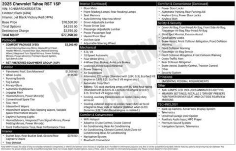 Photos of 2025 Chevrolet Tahoe RST for sale in Tulsa, OK at Jim Norton T-Town Chevrolet