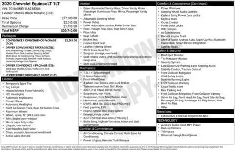 Another view of 2020 Chevrolet Equinox LT for sale in Tulsa, OK at Jim Norton T-Town Chevrolet