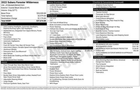 Another view of 2022 Subaru Forester Wilderness for sale in Tulsa, OK at Jim Norton T-Town Chevrolet