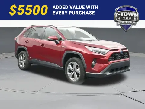 Red 2021 Toyota RAV4 Hybrid XLE Premium for sale in Tulsa, OK