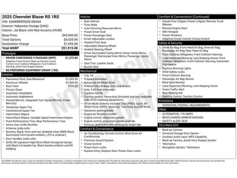 Photos of 2025 Chevrolet Blazer RS for sale in Tulsa, OK at Jim Norton T-Town Chevrolet