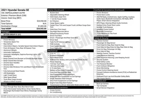 Another view of 2021 Hyundai Sonata SE for sale in Tulsa, OK at Jim Norton T-Town Chevrolet