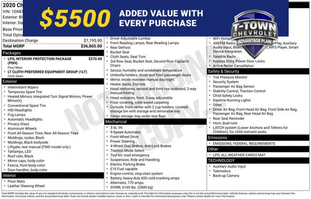 Black 2020 Chevrolet Traverse LT for sale in Tulsa, OK