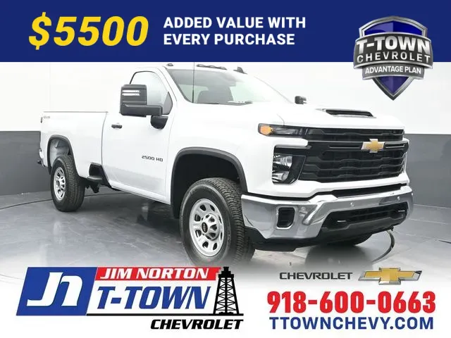 White 2026 Chevrolet Silverado 2500HD Work Truck for sale in Tulsa, OK