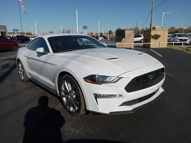 White 2021 Ford Mustang EcoBoost Premium for sale in Broken Arrow, OK