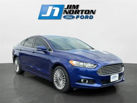 Blue 2016 Ford Fusion Titanium for sale in Broken Arrow, OK