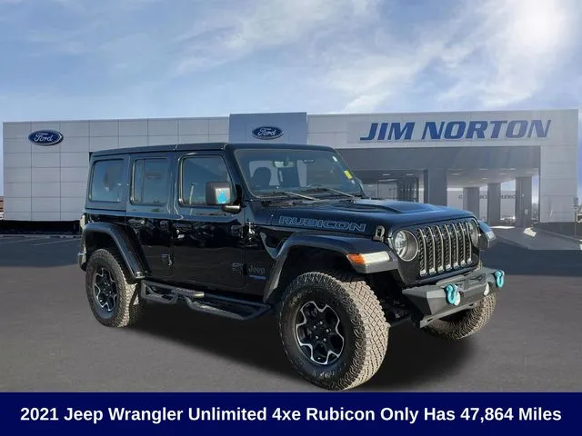 Black 2021 Jeep Wrangler Unlimited Rubicon 4xe for sale in Broken Arrow, OK