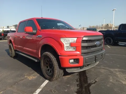 Red 2015 Ford F-150 Lariat for sale in Broken Arrow, OK
