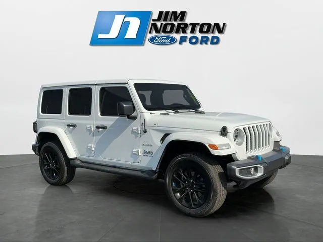 White 2022 Jeep Wrangler Unlimited Sahara 4xe for sale in Broken Arrow, OK