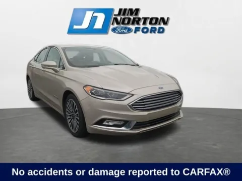 White 2018 Ford Fusion Hybrid Titanium for sale in Broken Arrow, OK