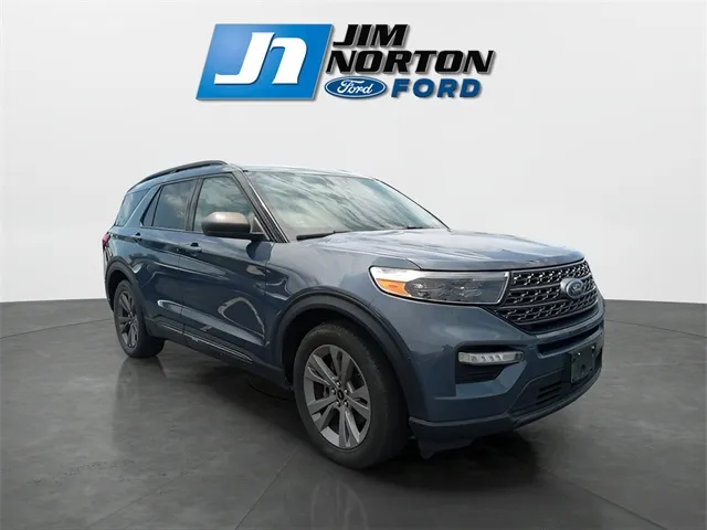 Blue 2021 Ford Explorer XLT for sale in Broken Arrow, OK