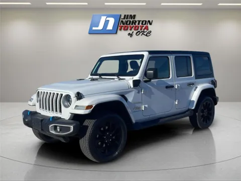 White 2023 Jeep Wrangler 4xe Sahara for sale in Oklahoma City, OK