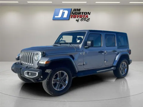 Silver 2020 Jeep Wrangler Unlimited Sahara for sale in Oklahoma City, OK