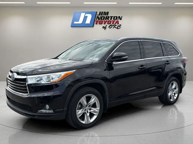 Black 2015 Toyota Highlander Limited Platinum V6 for sale in Oklahoma City, OK