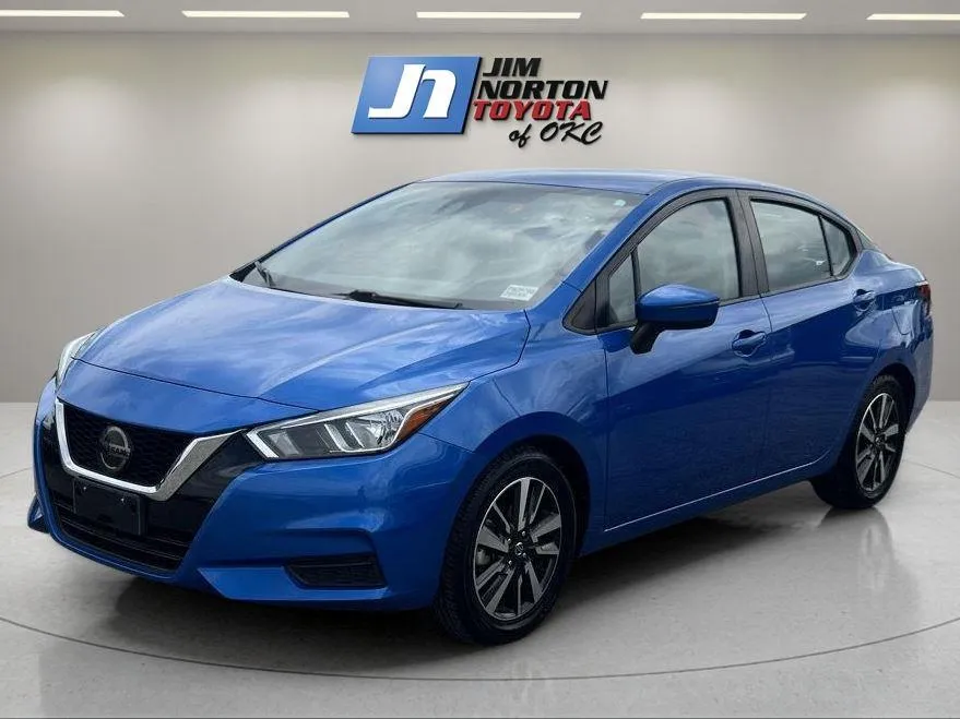Blue 2021 Nissan Versa SV for sale in Oklahoma City, OK