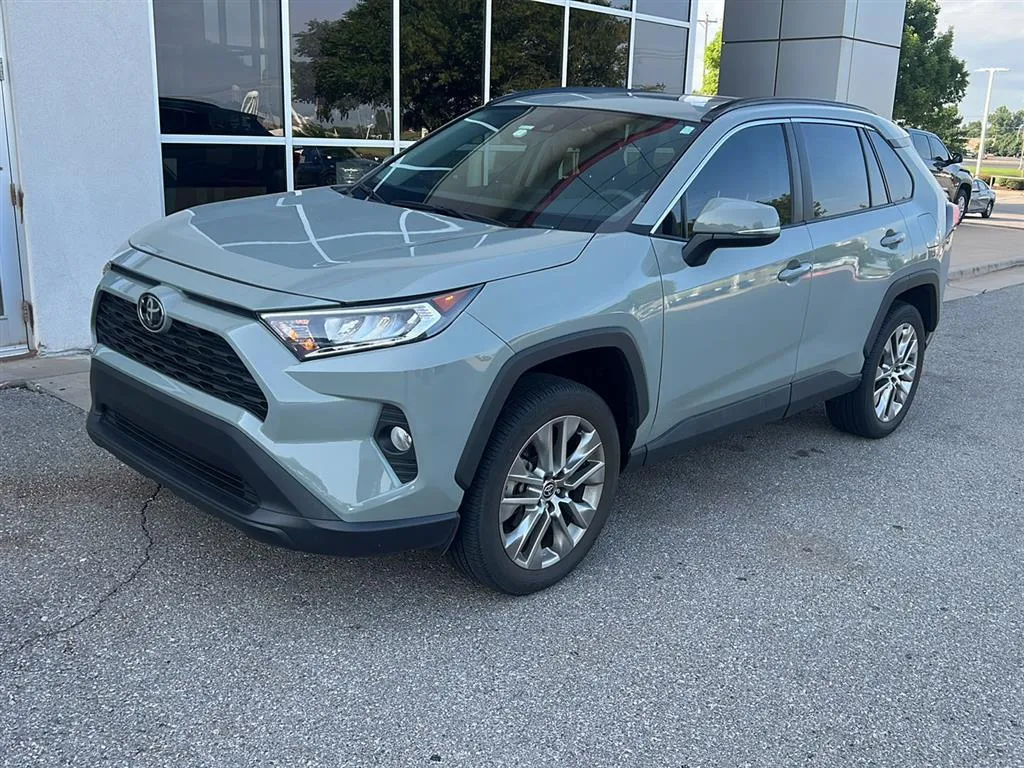 Gray 2021 Toyota RAV4 XLE Premium for sale in Oklahoma City, OK