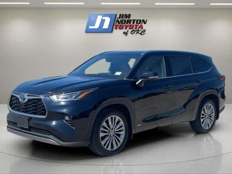 Black 2022 Toyota Highlander Hybrid Platinum for sale in Oklahoma City, OK