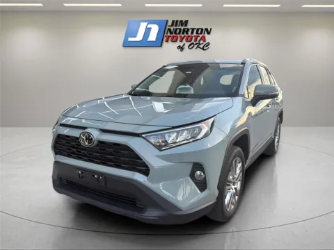 Gray 2021 Toyota RAV4 XLE Premium for sale in Oklahoma City, OK