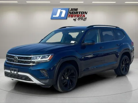 Blue 2022 Volkswagen Atlas 3.6L V6 SE w/Technology for sale in Oklahoma City, OK
