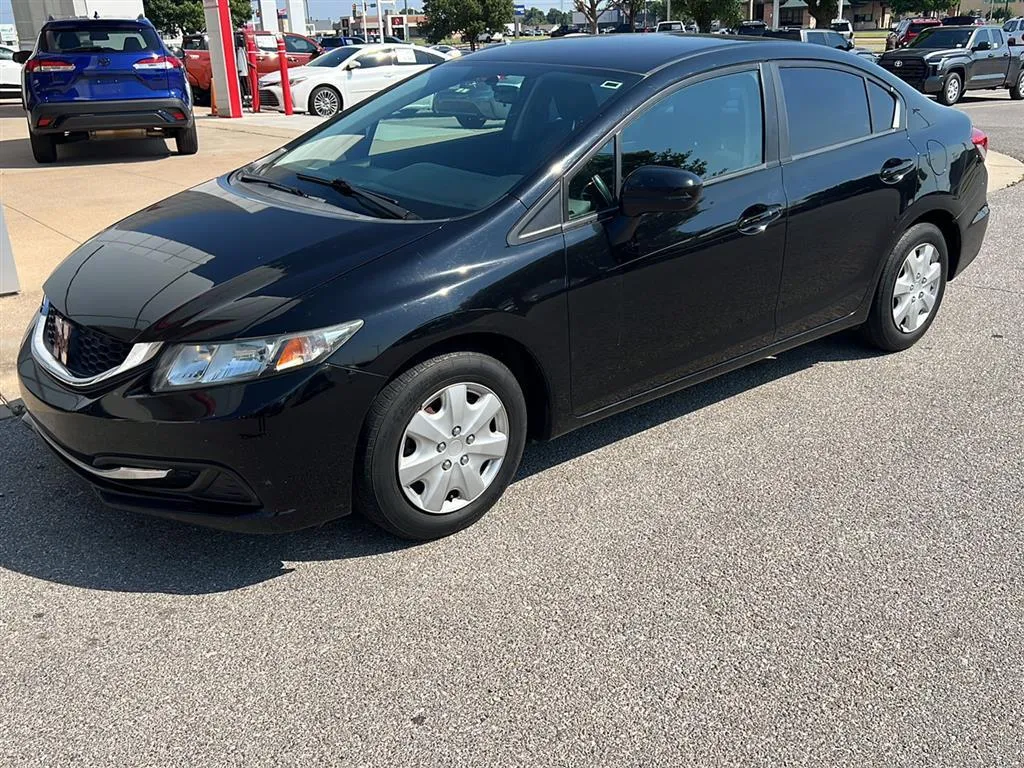 Black 2014 Honda Civic Sedan LX for sale in Oklahoma City, OK