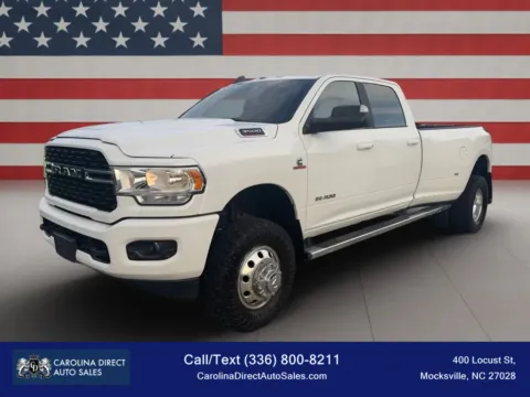 White 2022 Ram 3500 Crew Cab Big Horn Pickup 4D 8 ft for sale in Mocksville, NC